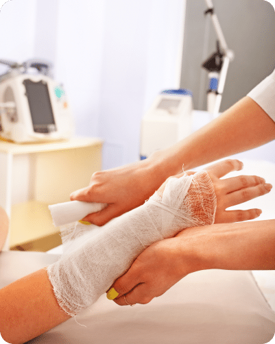 chemical burns with wound care treatments